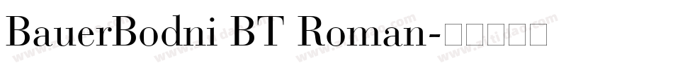 BauerBodni BT Roman字体转换
